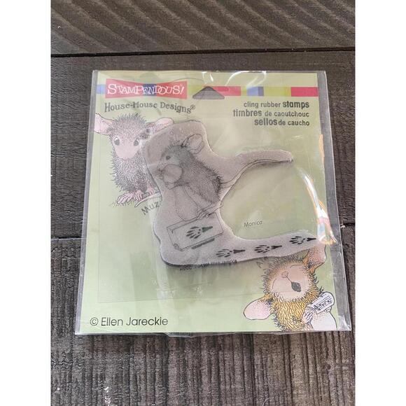 Other - House Mouse Monica Making Prints 2014 cling on stamp